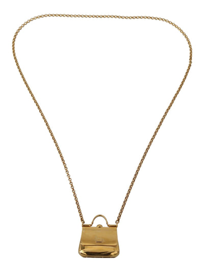 Dolce & Gabbana Bag Sicily Gold Brass Chain Micro Bag Pendant Necklace #women, Accessories - New Arrivals, Brand_Dolce & Gabbana, Dolce & Gabbana, feed-agegroup-adult, feed-color-gold, feed-gender-female, feed-size-OS, Gender_Women, Gold, Necklaces - Women - Jewelry at SEYMAYKA
