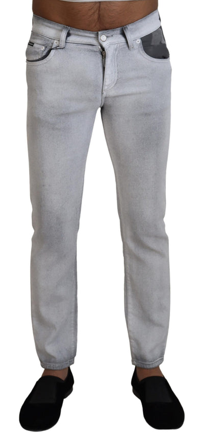 Dolce & Gabbana Gray Washed Skinny  Denim Jeans