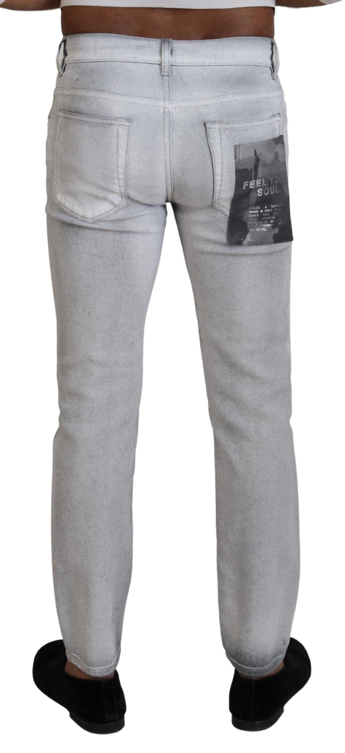 Dolce & Gabbana Gray Washed Skinny  Denim Jeans