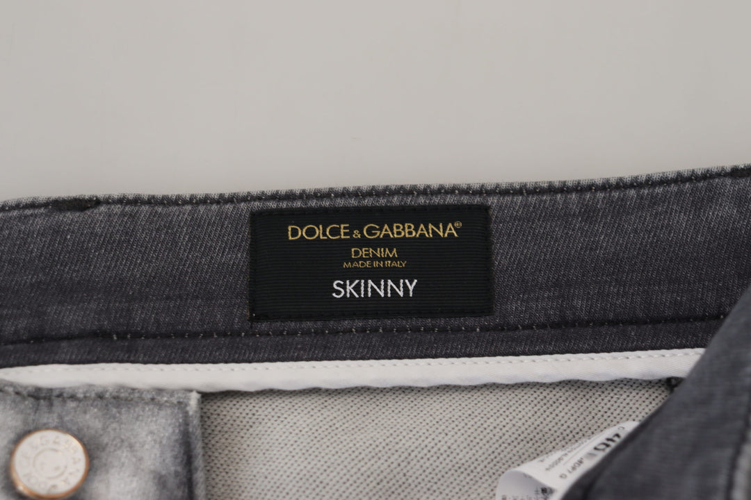 Dolce & Gabbana Gray Washed Skinny  Denim Jeans