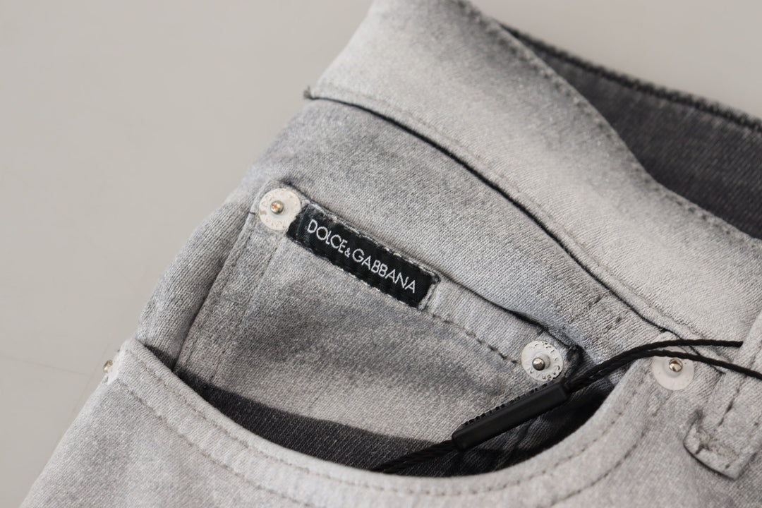 Dolce & Gabbana Gray Washed Skinny  Denim Jeans