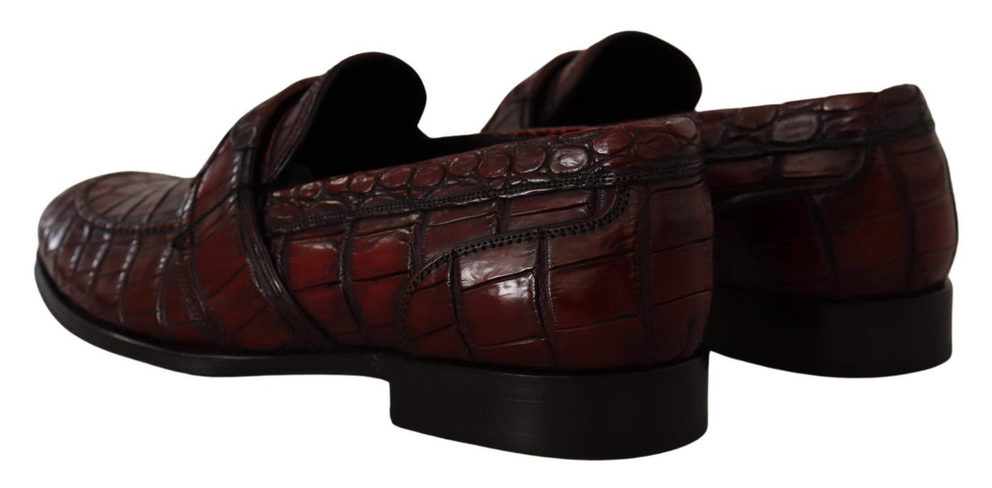 Dolce & Gabbana Bordeaux Exotic Leather Dress Derby #men, Bordeaux, Dolce & Gabbana, EU43.5/US10.5, feed-1, Loafers - Men - Shoes at SEYMAYKA
