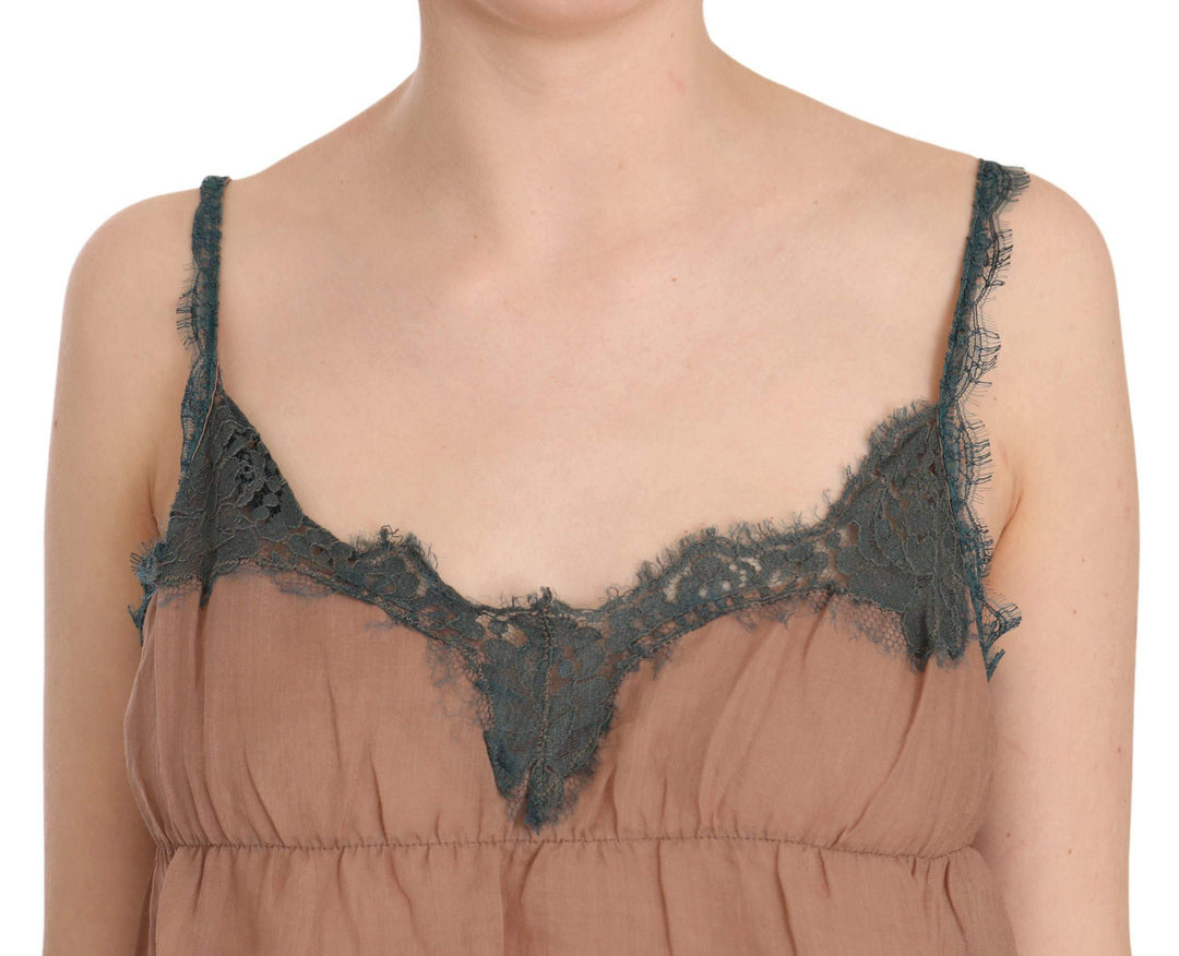 PINK MEMORIES  Lace Spaghetti Strap Tank Top Blouse #women, Brown, Catch, feed-agegroup-adult, feed-color-brown, feed-color-pink, feed-gender-female, feed-size-IT42|M, Gender_Women, IT42|M, Kogan, PINK MEMORIES, Tops & T-Shirts - Women - Clothing, Women - New Arrivals at SEYMAYKA