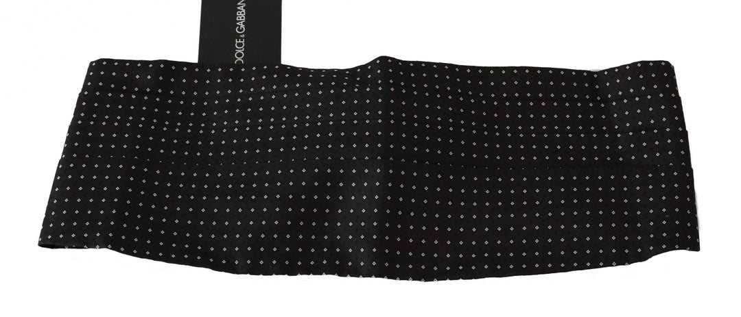 Dolce & Gabbana  Black Dotted Waist Belt Silk Cummerbund #men, Accessories - New Arrivals, Black, Brand_Dolce & Gabbana, Catch, Cummerbund - Men - Accessories, Dolce & Gabbana, feed-agegroup-adult, feed-color-black, feed-gender-male, feed-size-IT50 | L, feed-size-IT56 | XL, feed-size-IT58 | XXL, Gender_Men, IT50 | L, IT56 | XL, IT58 | XXL, Kogan at SEYMAYKA