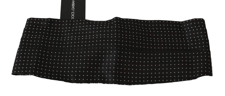 Dolce & Gabbana  Black Dotted Waist Belt Silk Cummerbund #men, Accessories - New Arrivals, Black, Brand_Dolce & Gabbana, Catch, Cummerbund - Men - Accessories, Dolce & Gabbana, feed-agegroup-adult, feed-color-black, feed-gender-male, feed-size-IT50 | L, feed-size-IT56 | XL, feed-size-IT58 | XXL, Gender_Men, IT50 | L, IT56 | XL, IT58 | XXL, Kogan at SEYMAYKA