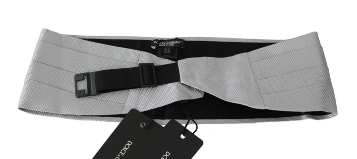 Dolce & Gabbana Gray Men Waist Belt 100% Silk Cummerbund #men, Accessories - New Arrivals, Brand_Dolce & Gabbana, Catch, Cummerbund - Men - Accessories, Dolce & Gabbana, feed-agegroup-adult, feed-color-gray, feed-gender-male, feed-size-IT46 | S, feed-size-IT48 | M, feed-size-IT50 | L, feed-size-IT52 | XL, Gender_Men, Gray, IT46 | S, IT48 | M, IT50 | L, IT52 | XL, Kogan at SEYMAYKA