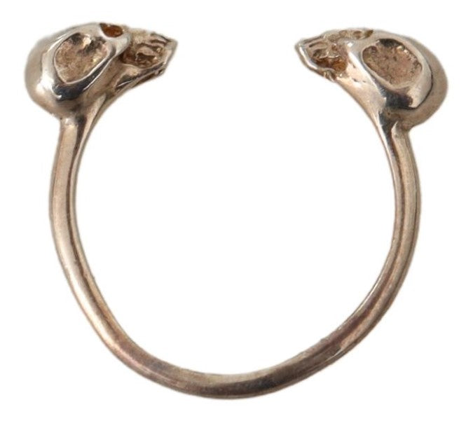 Nialaya Antique Silver Tone Skull  Jewelry Ring