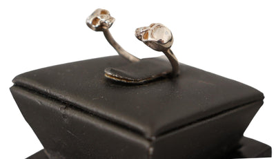 Nialaya Antique Silver Tone Skull  Jewelry Ring