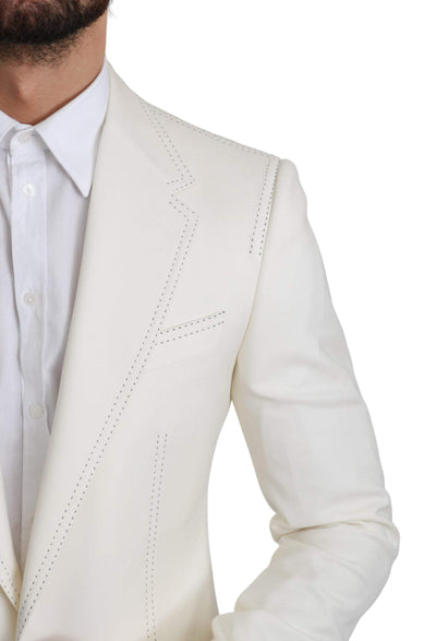 Dolce & Gabbana SICILIA Cream Single Breasted Formal Blazer #men, Blazers - Men - Clothing, Dolce & Gabbana, feed-agegroup-adult, feed-color-White, feed-gender-male, IT46 | S, Men - New Arrivals, White at SEYMAYKA
