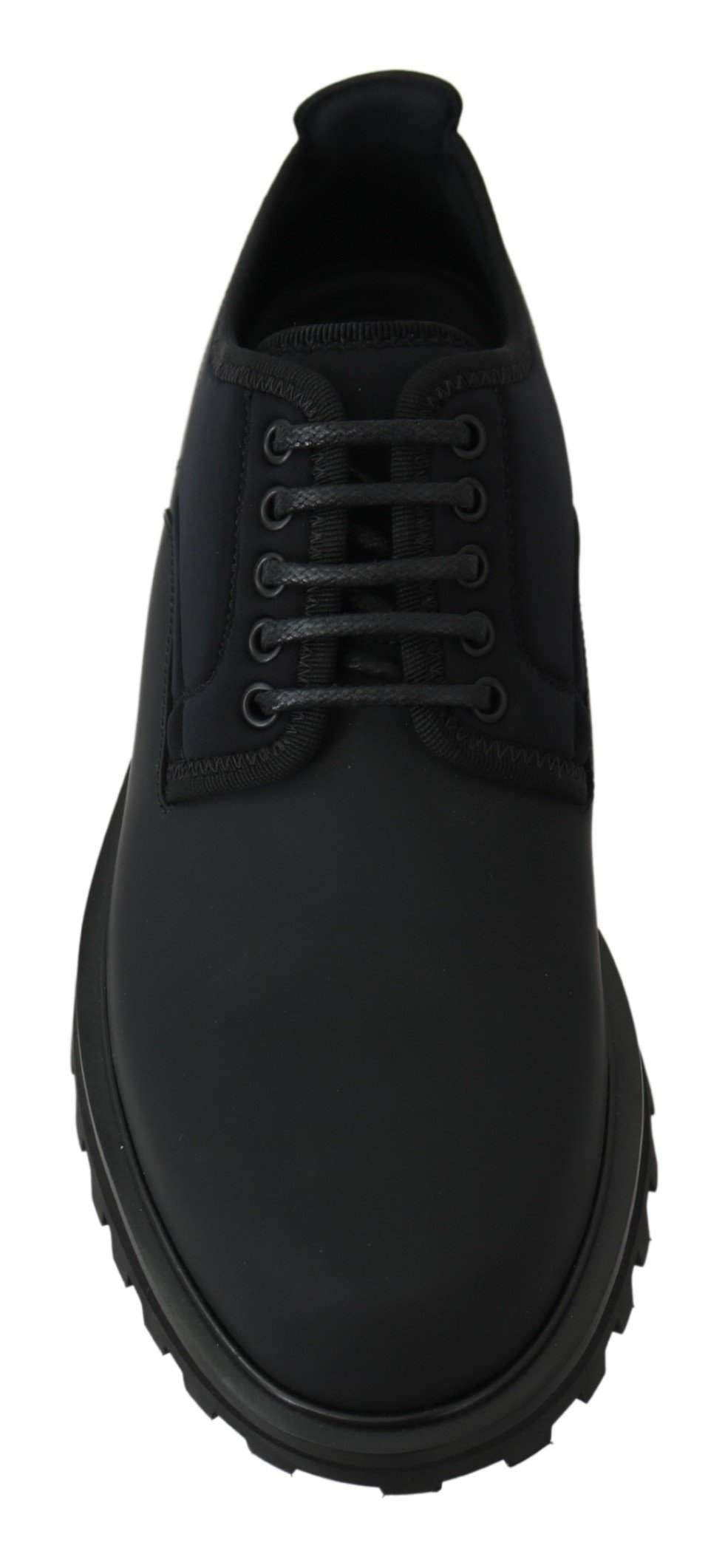 Dolce & Gabbana Black Rubberized Calfskin Chunky Derby Vulcano Shoes #men, Black, Brand_Dolce & Gabbana, Dolce & Gabbana, EU42/US9, EU44/US11, feed-agegroup-adult, feed-color-black, feed-gender-male, feed-size-US11, feed-size-US9, Formal - Men - Shoes, Gender_Men, Shoes - New Arrivals at SEYMAYKA