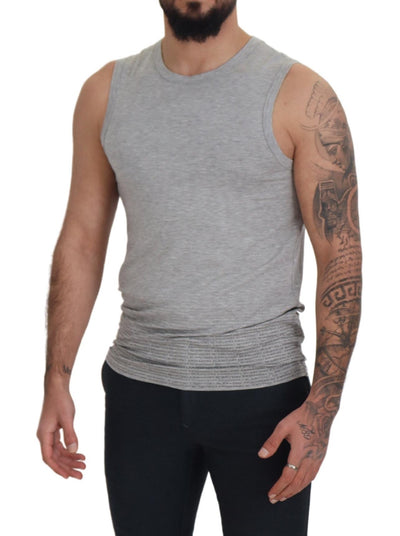 Ermanno Scervino Grey Sleeveless  Pullover T-shirt