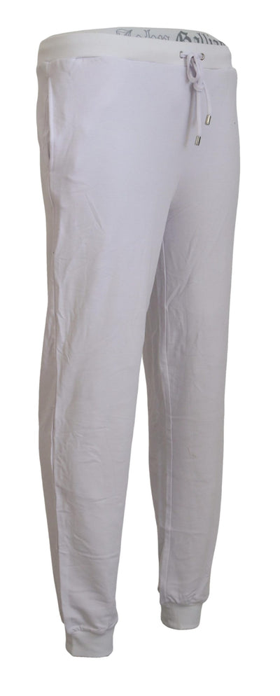 John Galliano White Cotton Logo s Jogger Pants