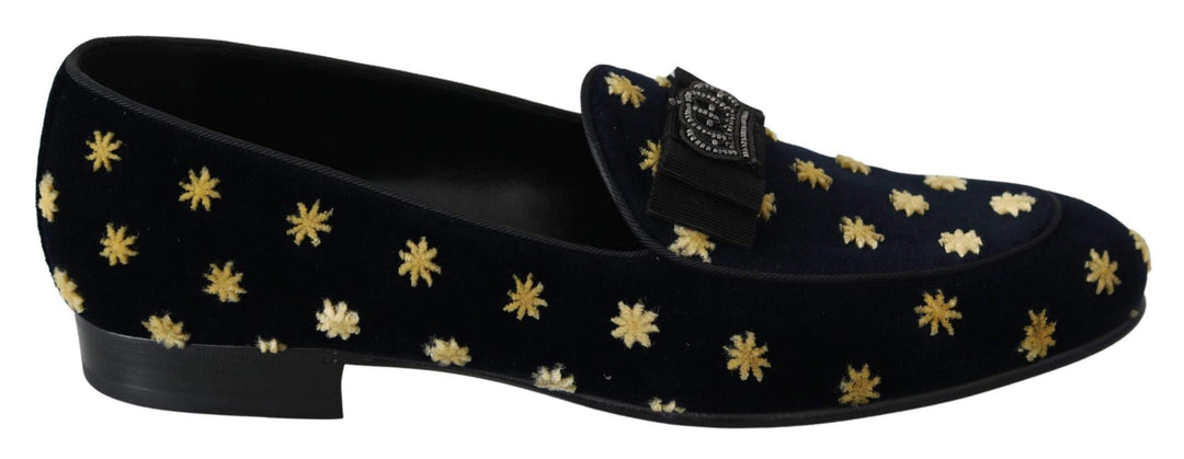 Dolce & Gabbana Blue Velvet Crown Slippers Loafers Shoes #men, Black, Brand_Dolce & Gabbana, Dolce & Gabbana, EU39/US6, EU40/US7, EU41.5/US8.5, EU41/US8, EU42.5/US9.5, EU42/US9, EU43.5/US10.5, EU43/US10, EU44/US11, EU45/US12, feed-agegroup-adult, feed-color-black, feed-gender-male, feed-size-US10, feed-size-US10.5, feed-size-US11, feed-size-US6, feed-size-US7, feed-size-US8, feed-size-US9.5, Formal - Men - Shoes, Gender_Men, Shoes - New Arrivals at SEYMAYKA