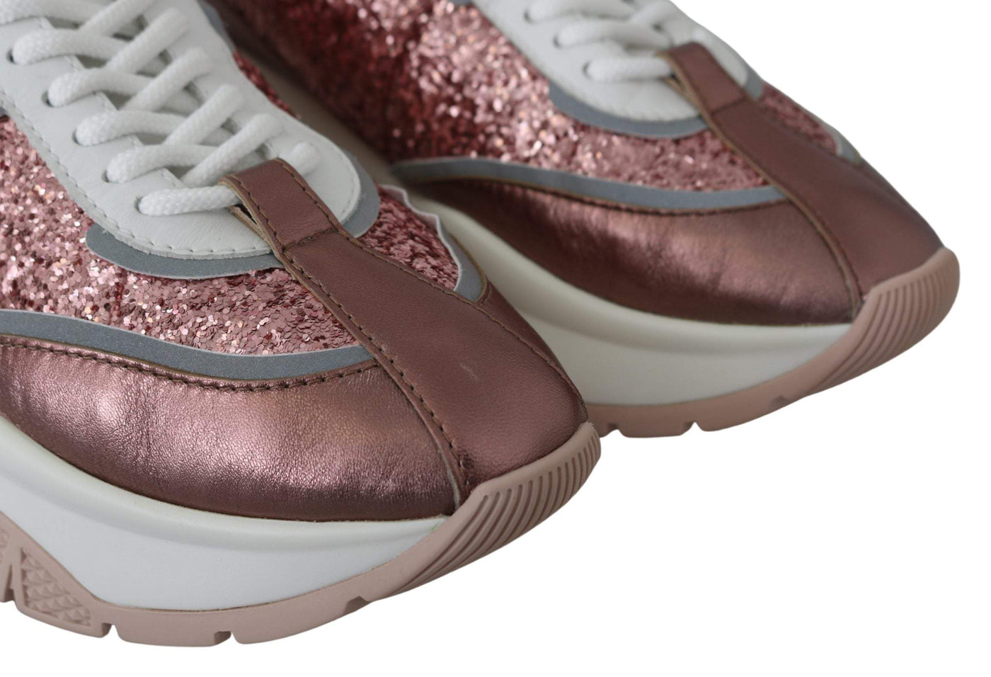 Jimmy Choo Pink Candyfloss Leather Raine Sneakers EU34/US4, EU41.5/US11.5, EU41/US11, feed-1, Jimmy Choo, Pink, Shoes - New Arrivals, Sneakers - Women - Shoes, Women - New Arrivals at SEYMAYKA