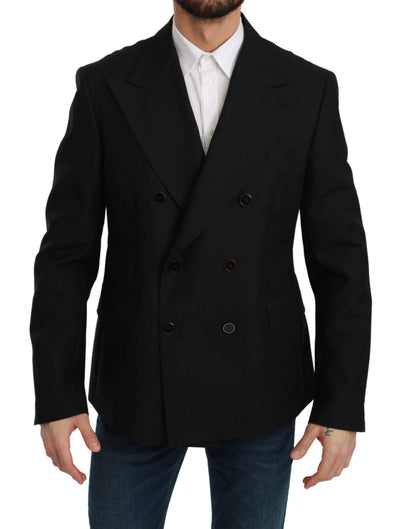 Dolce & Gabbana  Black Slim Fit Jacket Coat Wool Blazer #men, Black, Blazers - Men - Clothing, Brand_Dolce & Gabbana, Catch, Dolce & Gabbana, feed-agegroup-adult, feed-color-black, feed-gender-male, feed-size-IT52 | L, feed-size-IT54 | XL, Gender_Men, IT52 | L, IT54 | XL, Kogan, Men - New Arrivals at SEYMAYKA
