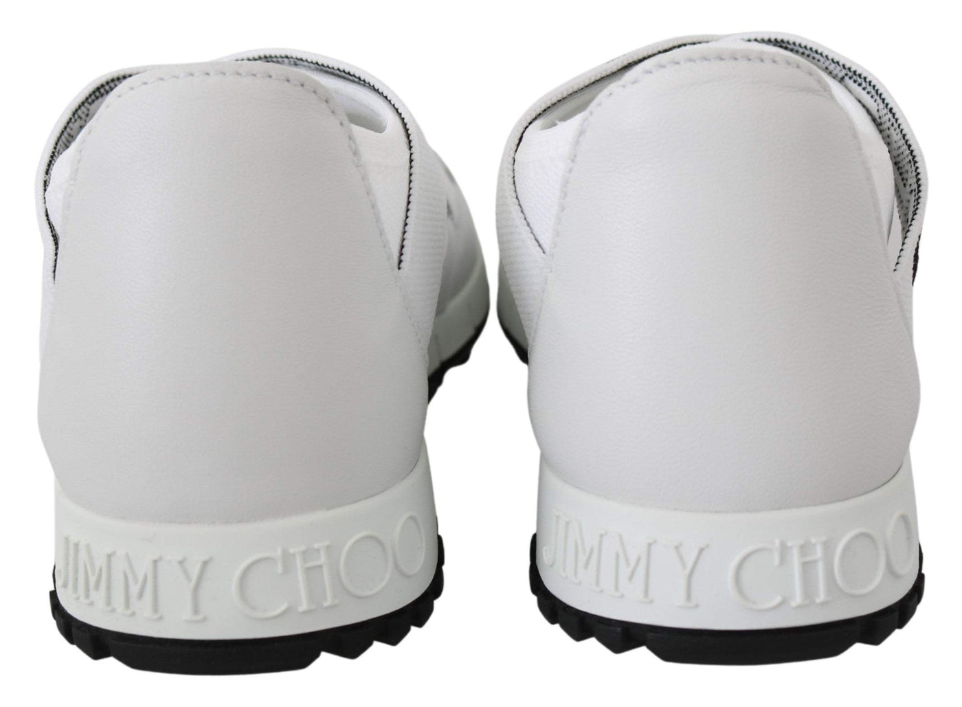 Jimmy Choo Toronto White/Black Nappa/Knit Sneakers Blue and White, EU39.5/US9.5, EU39/US9, feed-1, Jimmy Choo, Shoes - New Arrivals, Sneakers - Women - Shoes at SEYMAYKA