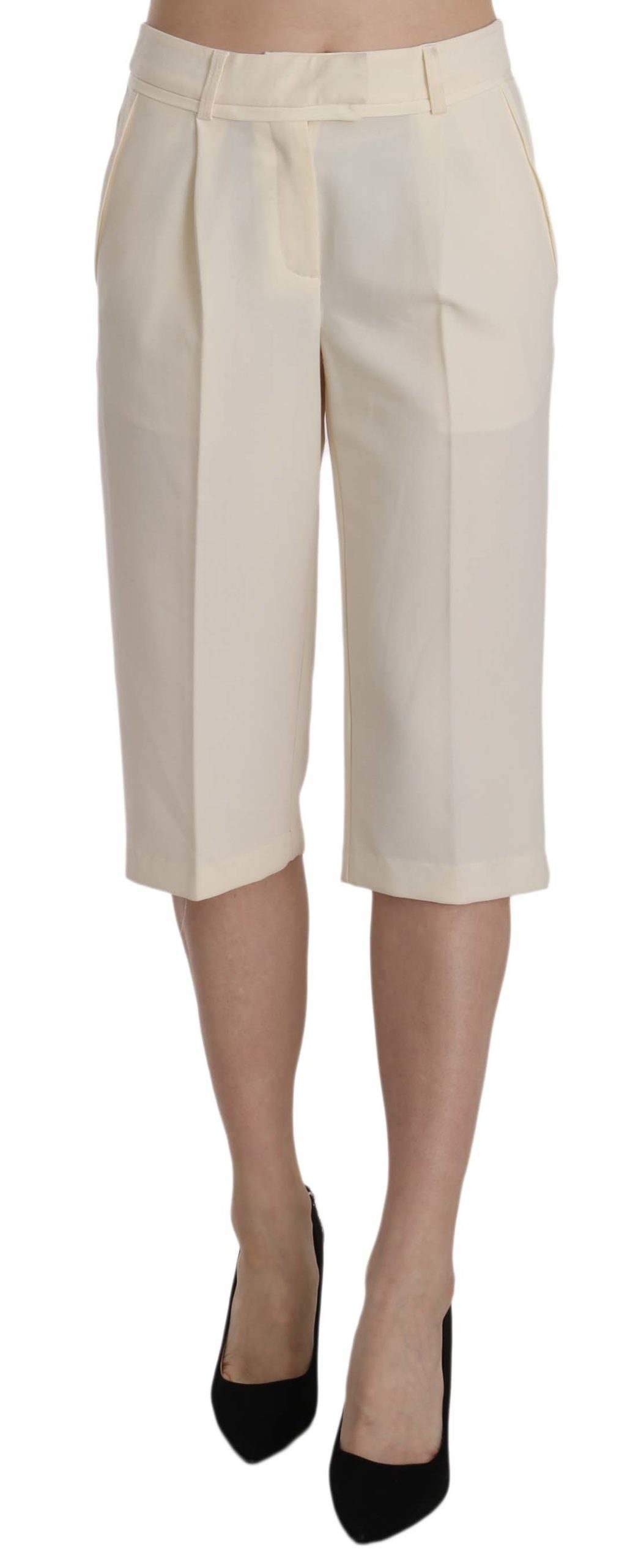 Silvian Heach Cream Mid Waist Cotton Straight Cropped Pants #women, Catch, feed-agegroup-adult, feed-color-green, feed-gender-female, feed-size-IT40|S, Gender_Women, Green, IT40|S, Jeans & Pants - Women - Clothing, Kogan, Silvian Heach, Women - New Arrivals at SEYMAYKA
