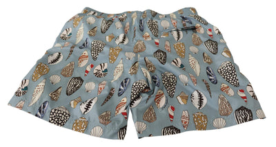 Dolce & Gabbana Blue Seashell Beachwear Swimwear Shorts #men, Blue, Dolce & Gabbana, feed-agegroup-adult, feed-color-Blue, feed-gender-male, IT3 | XS, IT6| L, Swimwear - Men - Clothing at SEYMAYKA
