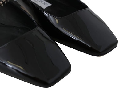 Jimmy Choo Mahdis Flat  Patent Flat Shoes #women, Black, EU36.5/US6.5, EU36/US6, EU40/US10, feed-agegroup-adult, feed-color-black, feed-gender-female, feed-size-US10, feed-size-US6, feed-size-US6.5, Flat Shoes - Women - Shoes, Gender_Women, Jimmy Choo, Shoes - New Arrivals at SEYMAYKA