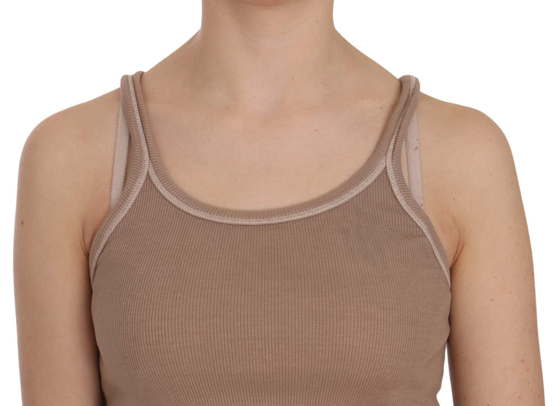 PINK MEMORIES  Sleeveless Spaghetti Strap Tank Blouse #women, Brown, Catch, feed-agegroup-adult, feed-color-brown, feed-color-pink, feed-gender-female, feed-size-IT42|M, Gender_Women, IT42|M, Kogan, PINK MEMORIES, Tops & T-Shirts - Women - Clothing, Women - New Arrivals at SEYMAYKA