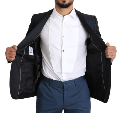 Dolce & Gabbana Blue Slim Fit Jacket Coat MARTINI  Blazer #men, Blazers - Men - Clothing, Blue, Brand_Dolce & Gabbana, Dolce & Gabbana, feed-agegroup-adult, feed-color-blue, feed-gender-male, feed-size-IT46 | S, Gender_Men, IT46 | S, Men - New Arrivals at SEYMAYKA