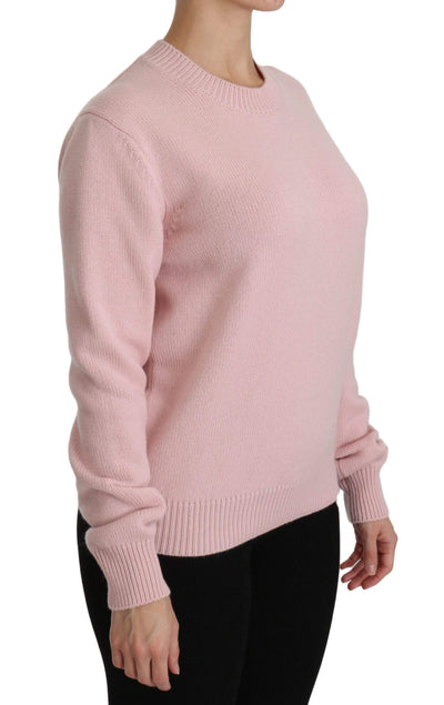 Dolce & Gabbana  Pink Crew Neck Cashmere Pullover Sweater #women, Brand_Dolce & Gabbana, Catch, Dolce & Gabbana, feed-agegroup-adult, feed-color-pink, feed-gender-female, feed-size-IT40|S, Gender_Women, IT40|S, Kogan, Pink, Sweaters - Women - Clothing, Women - New Arrivals at SEYMAYKA