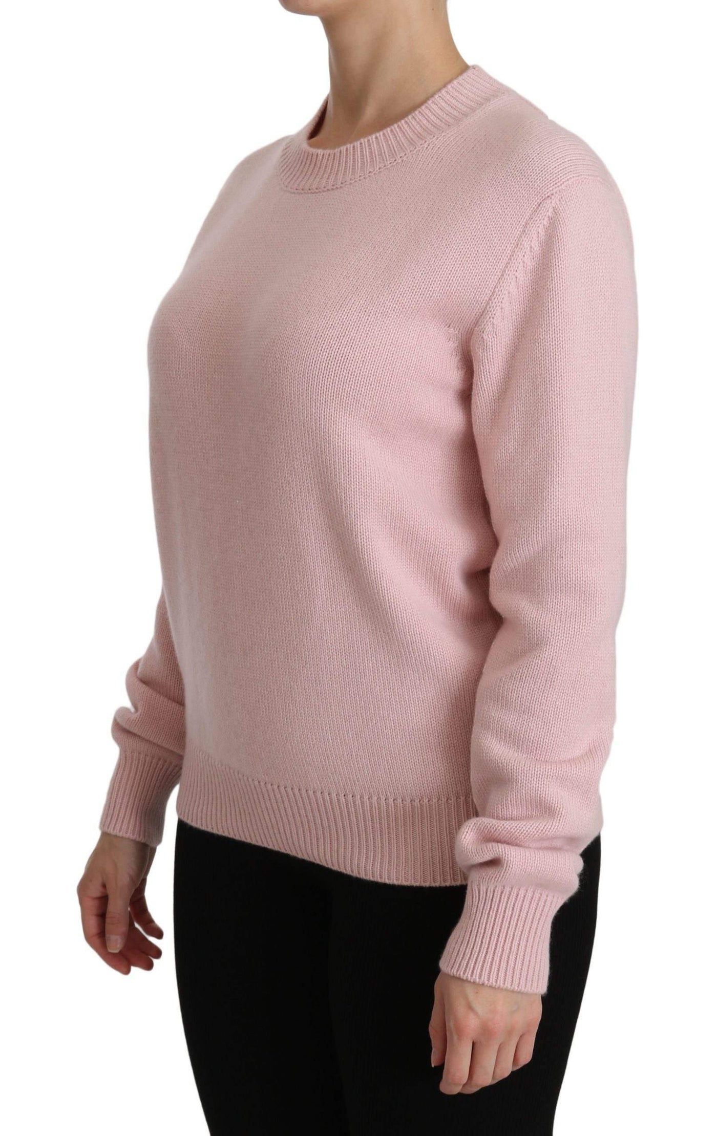 Dolce & Gabbana  Pink Crew Neck Cashmere Pullover Sweater #women, Brand_Dolce & Gabbana, Catch, Dolce & Gabbana, feed-agegroup-adult, feed-color-pink, feed-gender-female, feed-size-IT40|S, Gender_Women, IT40|S, Kogan, Pink, Sweaters - Women - Clothing, Women - New Arrivals at SEYMAYKA