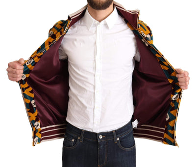 Dolce & Gabbana Multicolor Velvet DG Logo Mens Sweater Jacket #men, Dolce & Gabbana, feed-agegroup-adult, feed-color-Multicolor, feed-gender-male, IT44 | XS, IT46 | S, IT48 | M, Jackets - Men - Clothing, Multicolor at SEYMAYKA