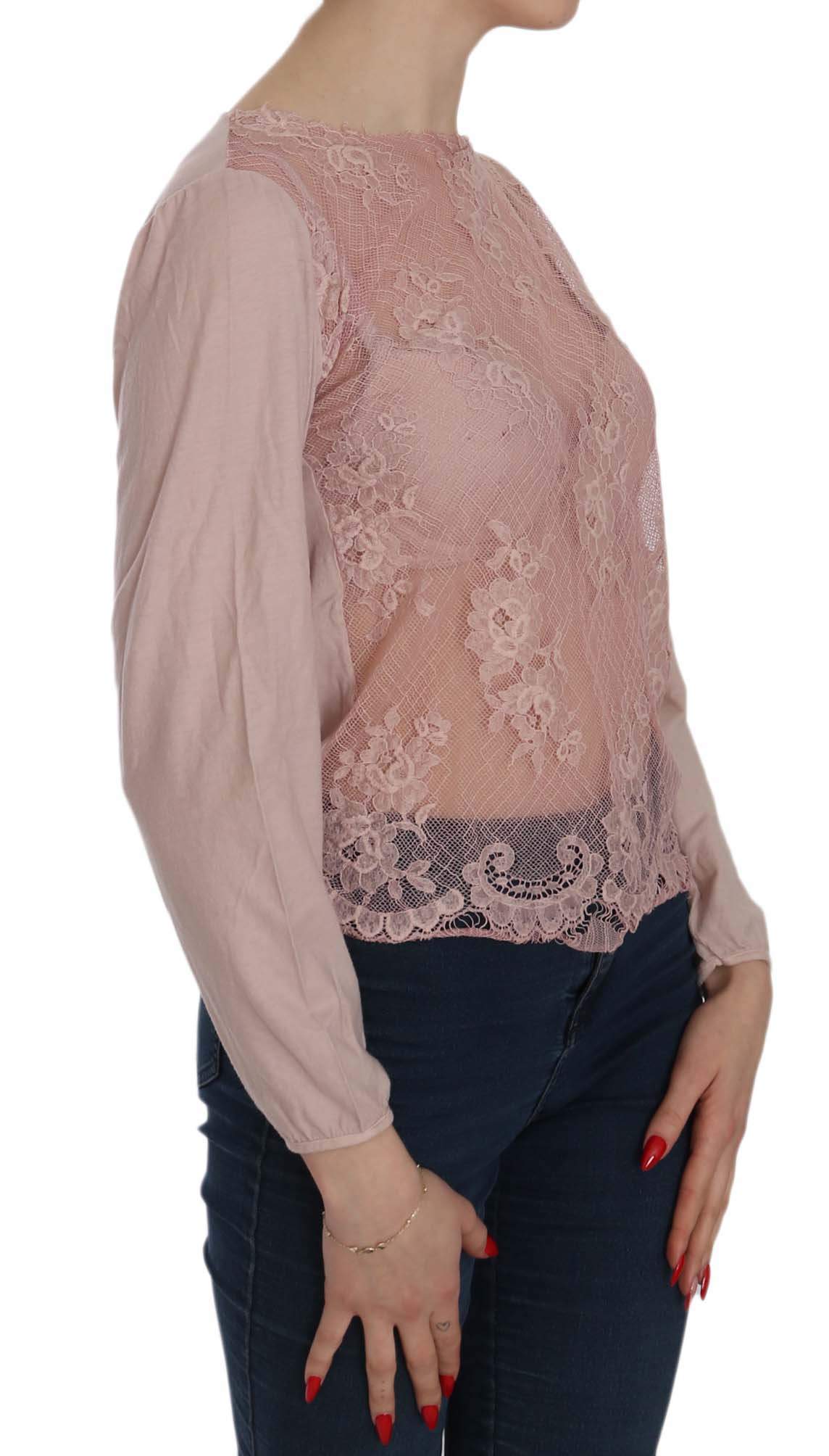 PINK MEMORIES  Lace See Through Long Sleeve Blouse #women, Catch, feed-agegroup-adult, feed-color-pink, feed-gender-female, feed-size-IT42|M, feed-size-IT44|L, feed-size-IT48|XXL, Gender_Women, IT42|M, IT44|L, IT48|XXL, Kogan, Pink, PINK MEMORIES, Tops & T-Shirts - Women - Clothing, Women - New Arrivals at SEYMAYKA