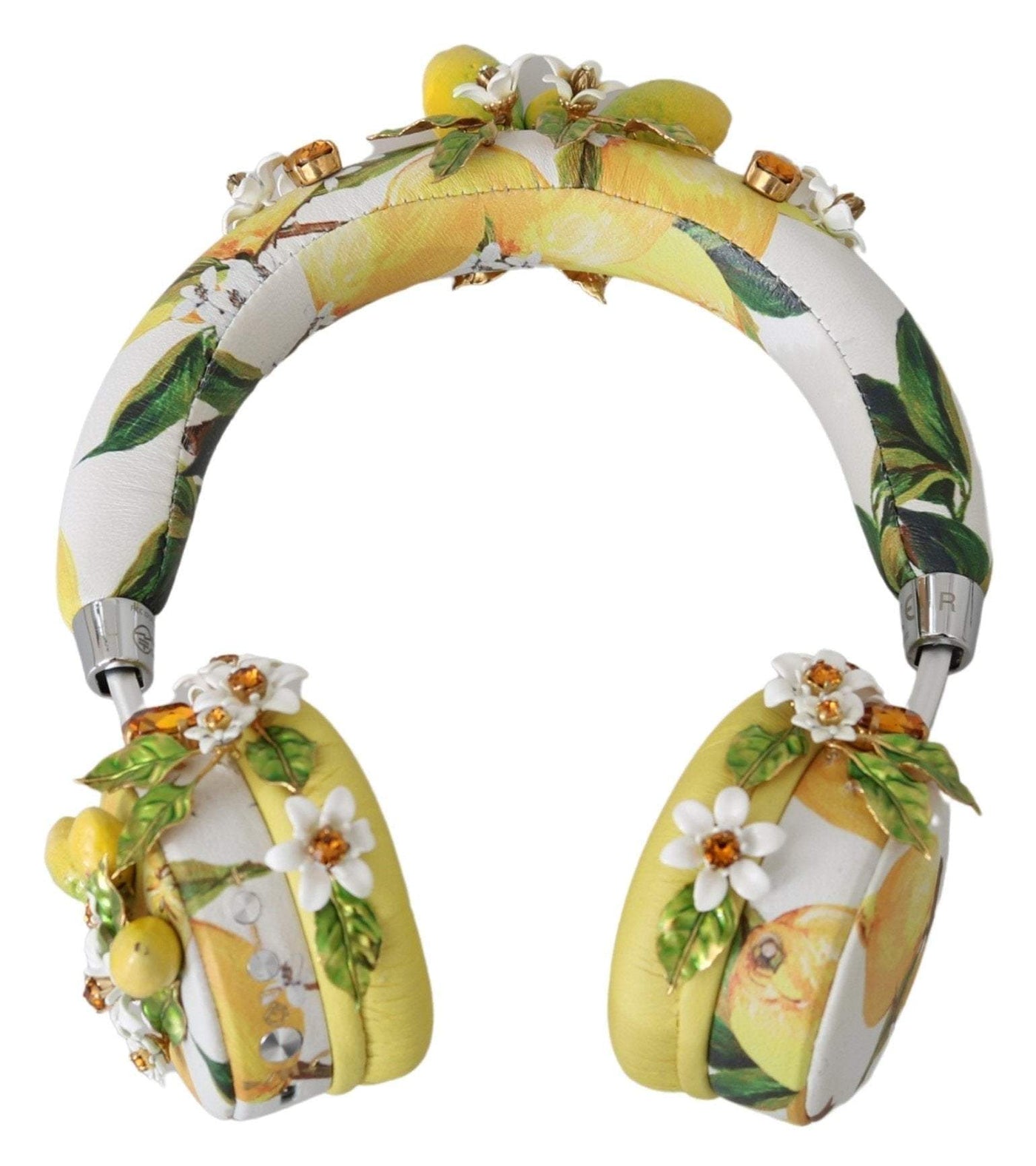 Dolce & Gabbana  Yellow Lemon Crystal Floral Headset Headphones #women, Accessories - New Arrivals, Brand_Dolce & Gabbana, Catch, Dolce & Gabbana, feed-agegroup-adult, feed-color-yellow, feed-gender-female, feed-size-OS, Gender_Women, Kogan, Other - Women - Accessories, Yellow at SEYMAYKA