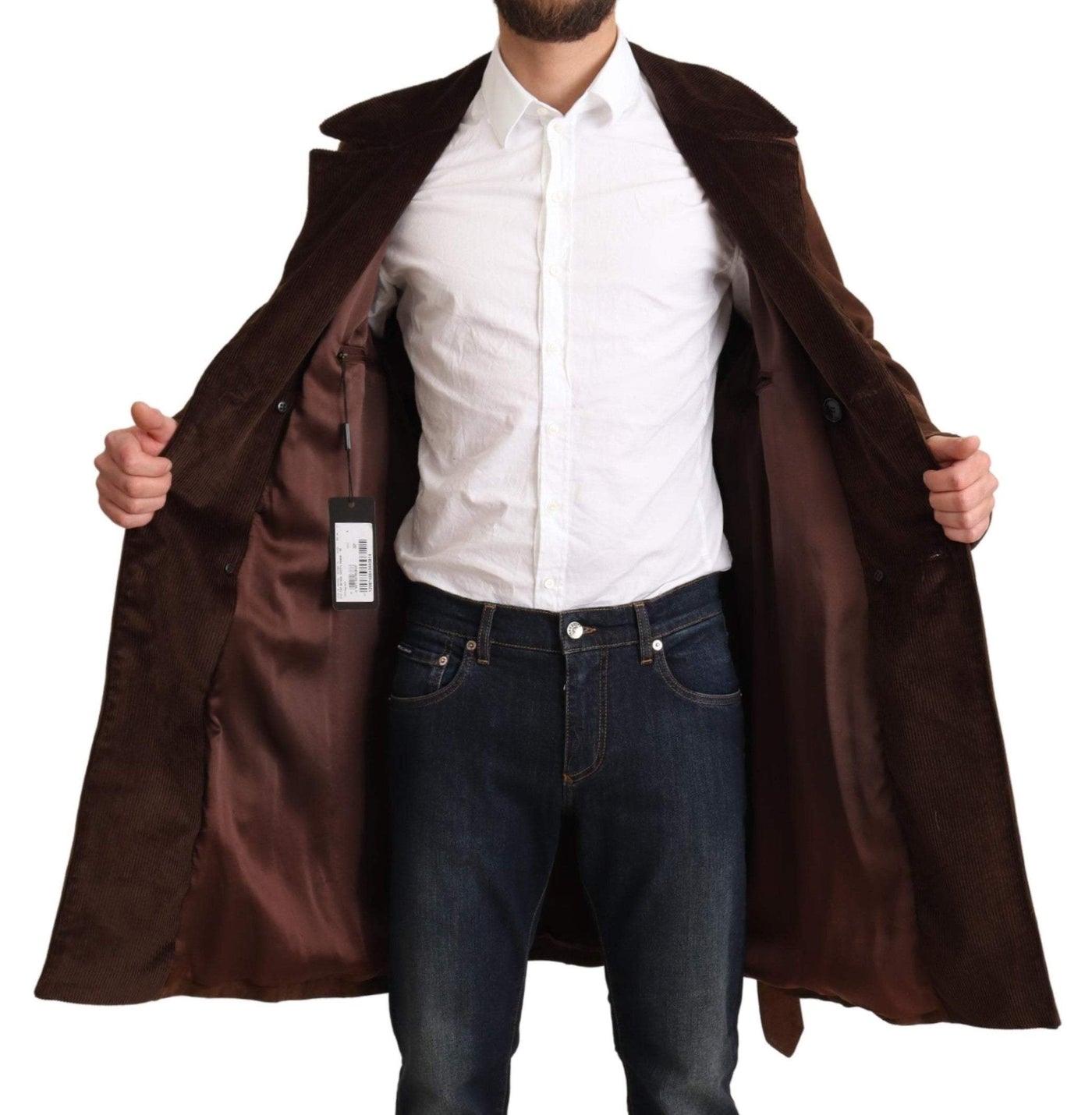 Dolce & Gabbana Brown Leather Long Trench Coat Men Jacket #men, Brown, Dolce & Gabbana, feed-agegroup-adult, feed-color-Brown, feed-gender-male, IT48 | M, Jackets - Men - Clothing at SEYMAYKA