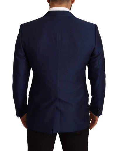 Dolce & Gabbana Navy Blue Slim Fit Jacket MARTINI Blazer #men, Blazers - Men - Clothing, Dolce & Gabbana, feed-agegroup-adult, feed-color-Blue, feed-gender-male, IT48 | M, Light Blue at SEYMAYKA