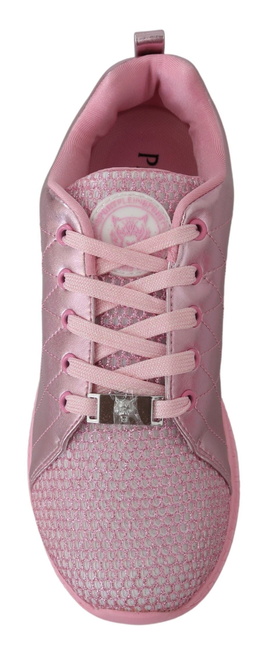 Plein sport Pink Blush Polyester Runner Gisella Sneakers Shoes