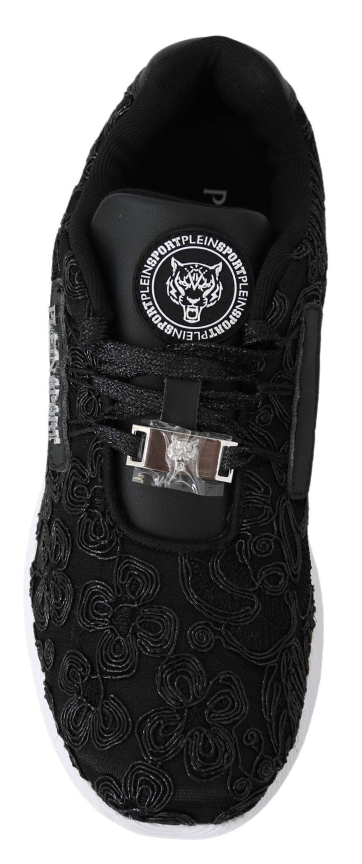 Plein Sport Black Polyester Runner Joice Sneakers Black, EU36/US6, EU37/US7, EU38/US8, EU39/US9, feed-1, Plein Sport, Shoes - New Arrivals, Sneakers - Women - Shoes at SEYMAYKA