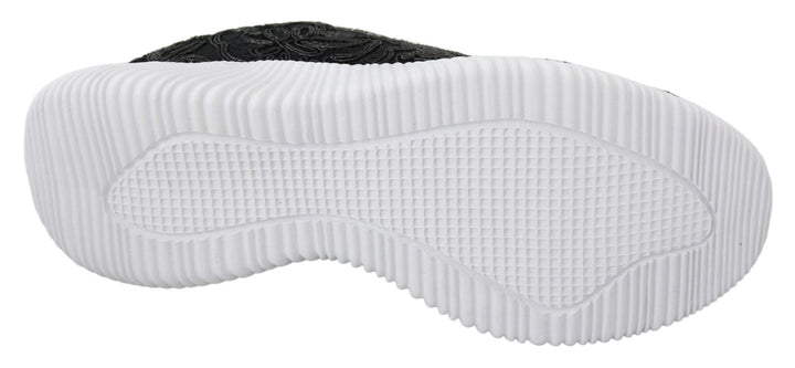 Plein Sport Black Polyester Runner Joice Sneakers Black, EU36/US6, EU37/US7, EU38/US8, EU39/US9, feed-1, Plein Sport, Shoes - New Arrivals, Sneakers - Women - Shoes at SEYMAYKA