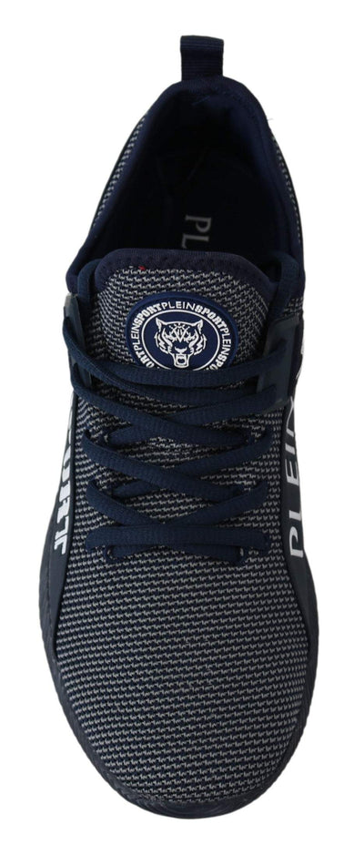 Plein Sport Blue Indaco Polyester Carter Sneakers #men, Black, EU39/US6, EU40/US7, feed-1, Plein Sport, Shoes - New Arrivals, Sneakers - Men - Shoes at SEYMAYKA