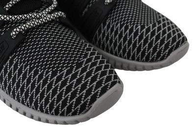 Plein Sport Black Polyester Runner Mason Sneakers #men, Black, EU40/US7, EU41/US8, feed-1, Plein Sport, Shoes - New Arrivals, Sneakers - Men - Shoes at SEYMAYKA