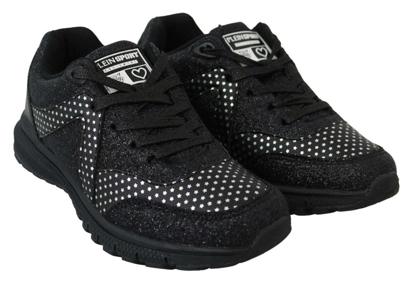 Plein Sport Black Polyester Runner Jasmines Sneakers Black, EU36/US6, EU37/US7, feed-1, Plein Sport, Shoes - New Arrivals, Sneakers - Women - Shoes at SEYMAYKA