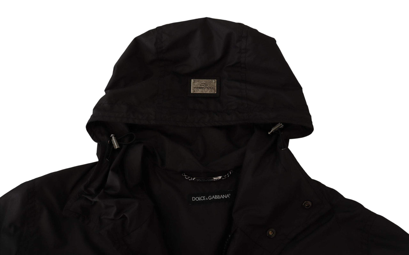 Dolce & Gabbana Black Polyester Hooded Parka Coat Jacket #men, Black, Dolce & Gabbana, feed-1, IT44 | XS, Jackets - Men - Clothing at SEYMAYKA