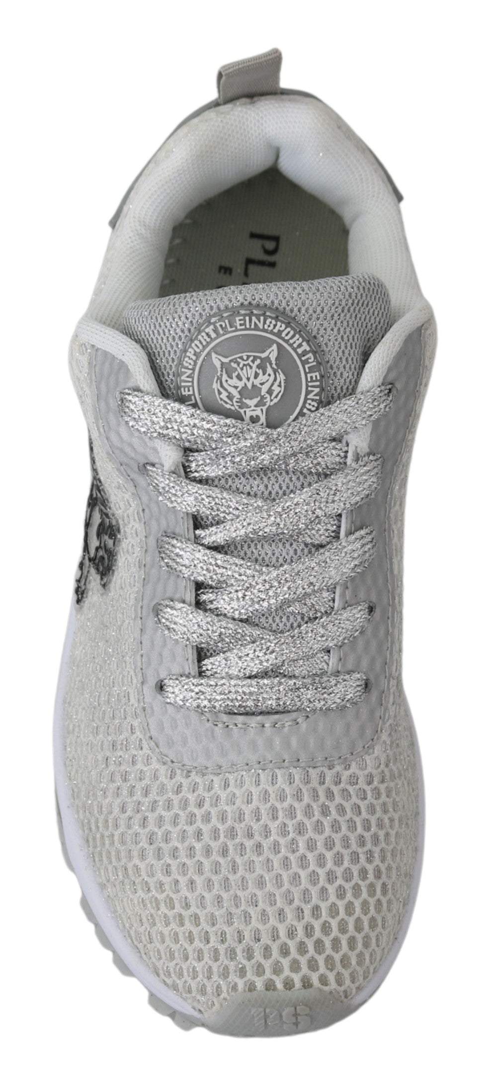 Plein Sport Silver Polyester Gretel Sneakers EU36/US6, feed-1, Plein Sport, Shoes - New Arrivals, Silver, Sneakers - Women - Shoes at SEYMAYKA
