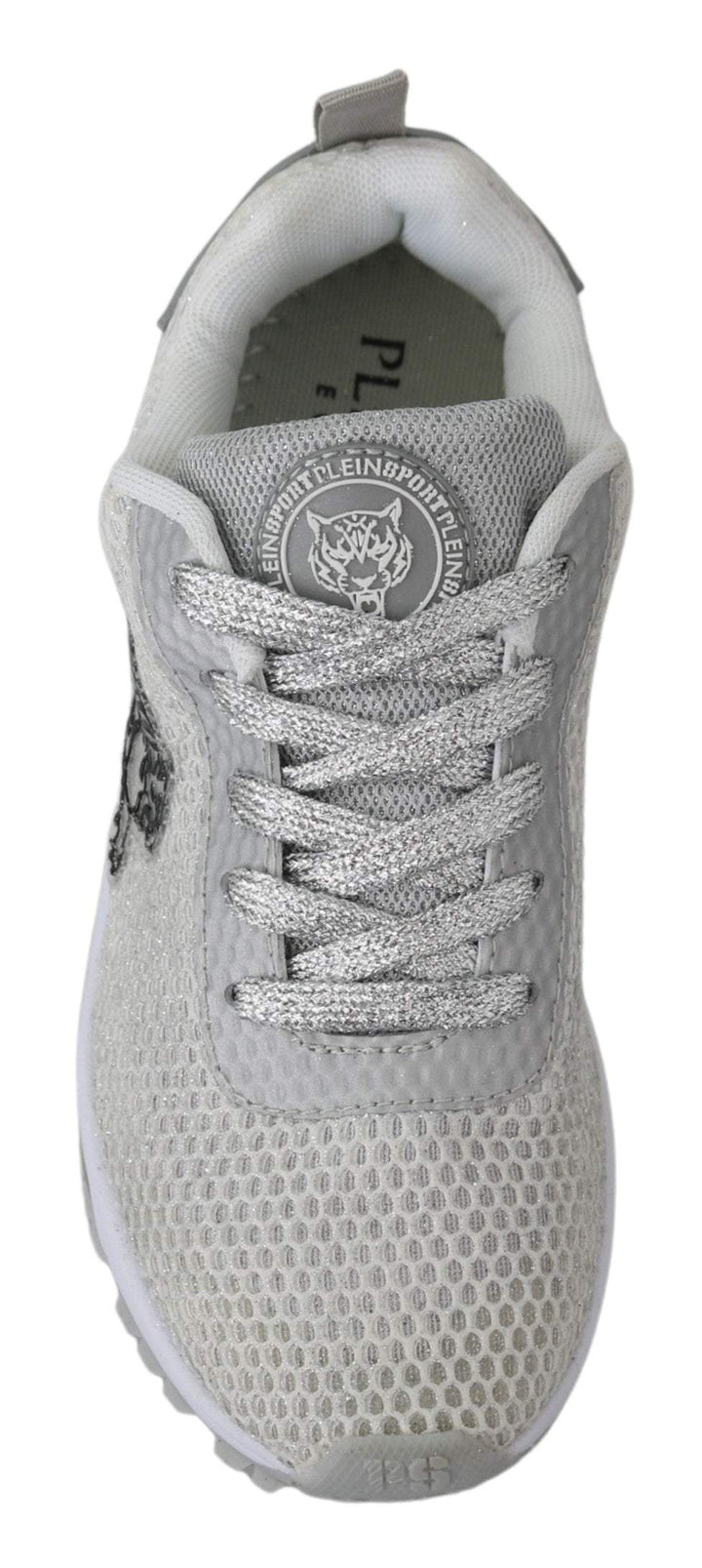 Plein Sport Silver Polyester Gretel Sneakers EU36/US6, feed-1, Plein Sport, Shoes - New Arrivals, Silver, Sneakers - Women - Shoes at SEYMAYKA