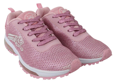 Plein Sport Pink Blush Polyester Gretel Sneakers EU39/US9, EU41/US11, feed-1, Plein Sport, Powder Pink, Shoes - New Arrivals, Sneakers - Women - Shoes at SEYMAYKA