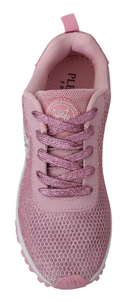 Plein Sport Pink Blush Polyester Gretel Sneakers EU39/US9, EU41/US11, feed-1, Plein Sport, Powder Pink, Shoes - New Arrivals, Sneakers - Women - Shoes at SEYMAYKA