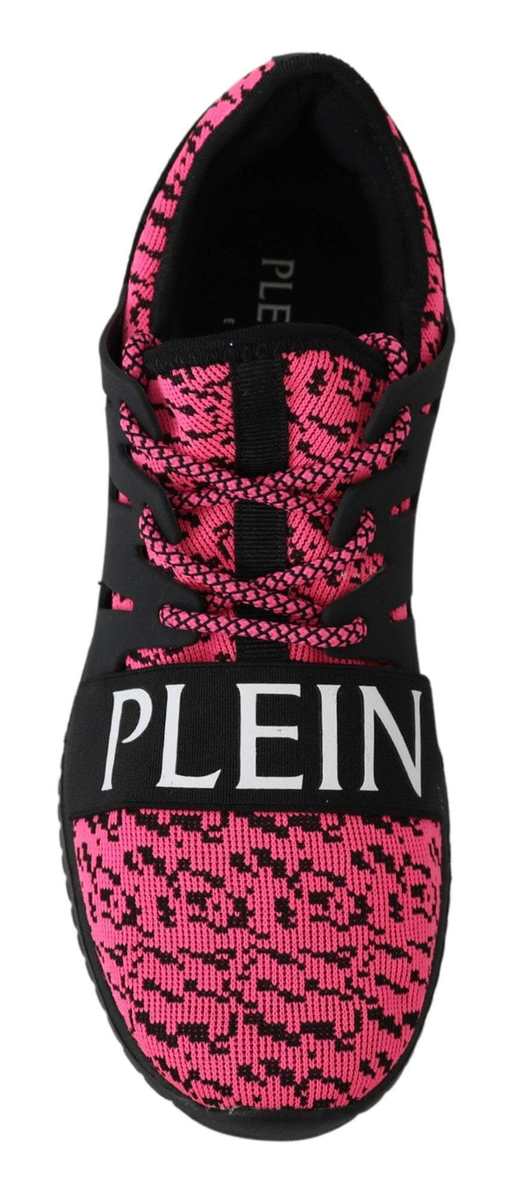 Plein Sport Pink Blush Polyester Runner Joice Sneakers Black, EU36/US6, EU37/US7, EU38/US8, EU39/US9, feed-1, Plein Sport, Shoes - New Arrivals, Sneakers - Women - Shoes at SEYMAYKA