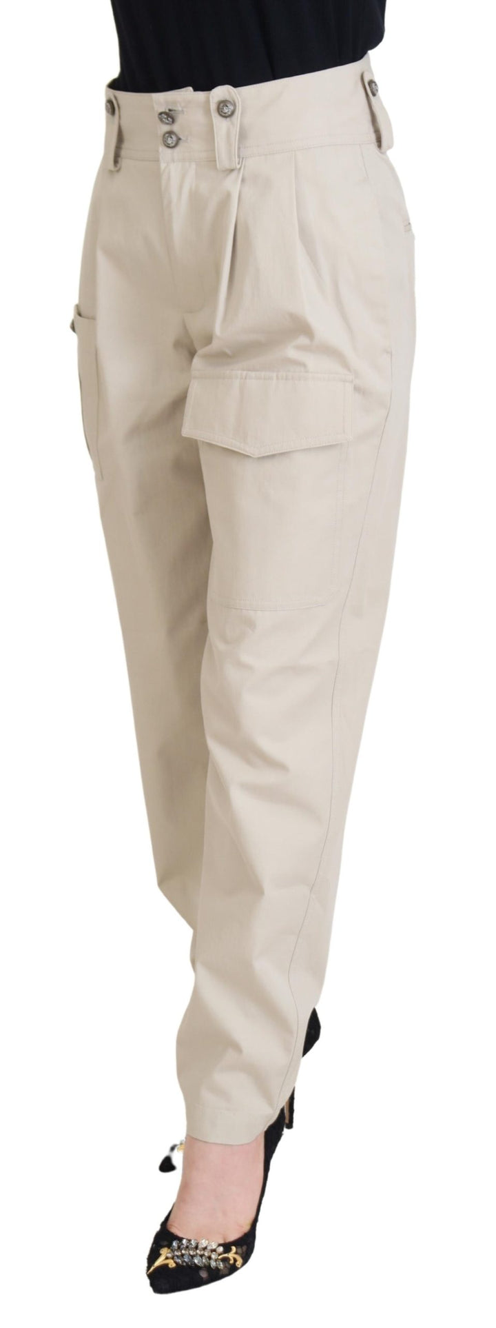 Dolce & Gabbana Beige High Waist  Pants