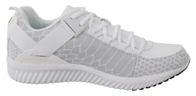 Plein Sport White Polyester Adrian Sneakers #men, EU40/US7, EU41/US8, EU42/US9, feed-1, Plein Sport, Shoes - New Arrivals, Sneakers - Men - Shoes, White at SEYMAYKA