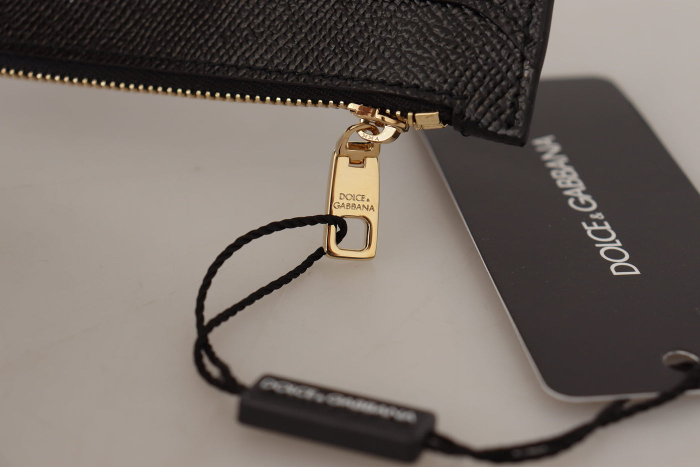 Dolce & Gabbana Black Leather #DGLovesLondon  Cardholder Coin Case  Wallet