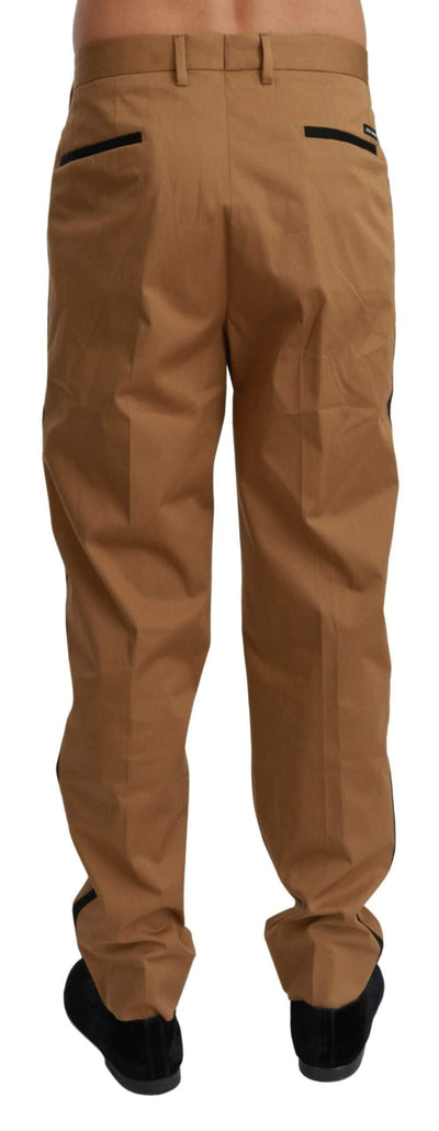 Dolce & Gabbana  Brown Chinos Trousers Cotton Stretch Pants #men, Brand_Dolce & Gabbana, Brown, Catch, Dolce & Gabbana, feed-agegroup-adult, feed-color-brown, feed-gender-male, feed-size-IT56 | XXL, Gender_Men, IT56 | XXL, Jeans & Pants - Men - Clothing, Kogan, Men - New Arrivals at SEYMAYKA