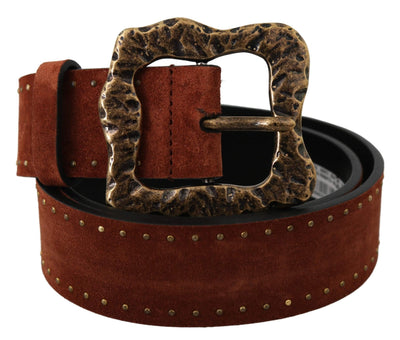 Dolce & Gabbana Brown Suede Leather Studded Baroque Belt #men, 90 cm / 36 Inches, Accessories - New Arrivals, Belts - Men - Accessories, Brand_Dolce & Gabbana, Brown, Dolce & Gabbana, feed-agegroup-adult, feed-color-brown, feed-gender-male, feed-size- 36 Inches, Gender_Men at SEYMAYKA