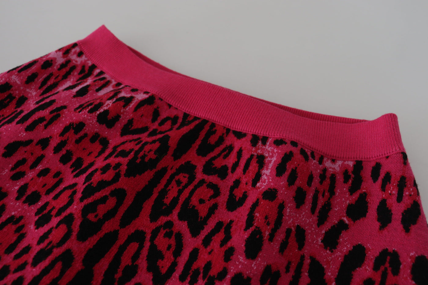 Pink Leopard High Waist A-line Mini Skirt